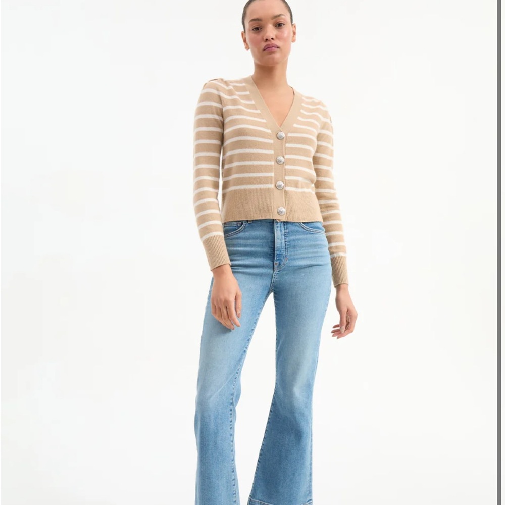 Veronica Beard Sky Blue Wide Leg Jeans